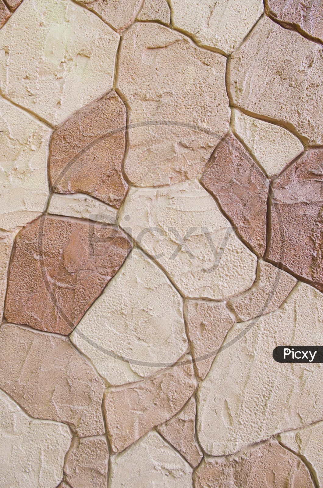 Patterns On Stone Wall Closeup