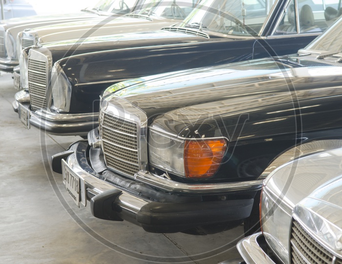 Vintage Benz Cars In an Car Expo