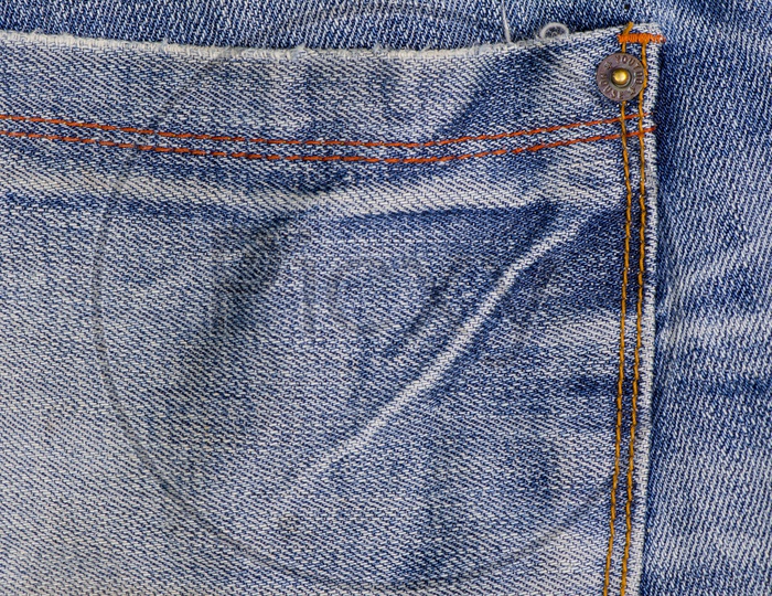 Closeup of Jeans Pant Pocket