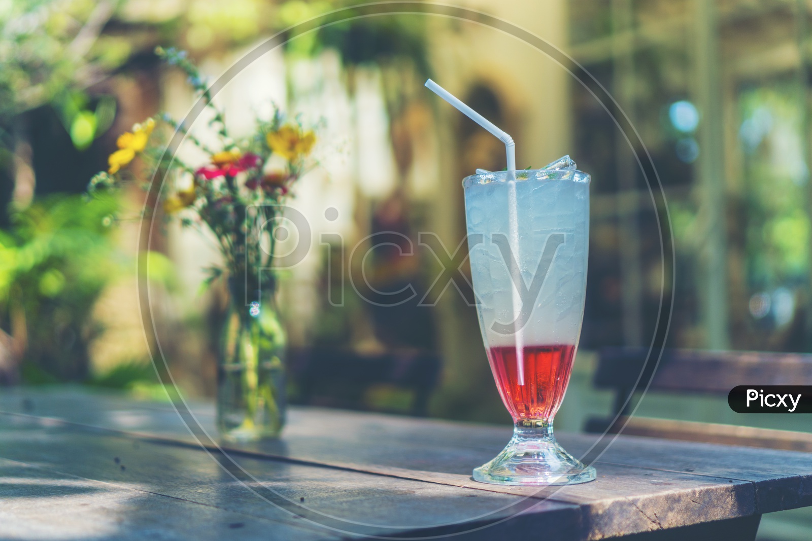 Summer Thirst Quenchers With Lemonades In Glass At a Cafe