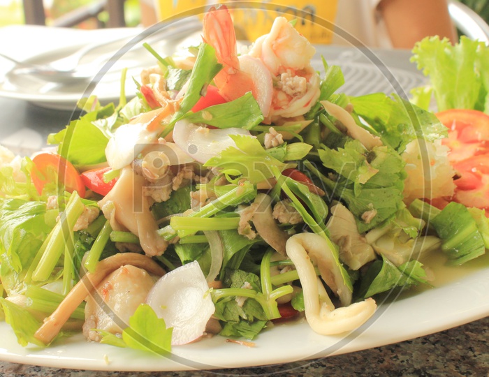 Thai Style Spicy Pork Salad