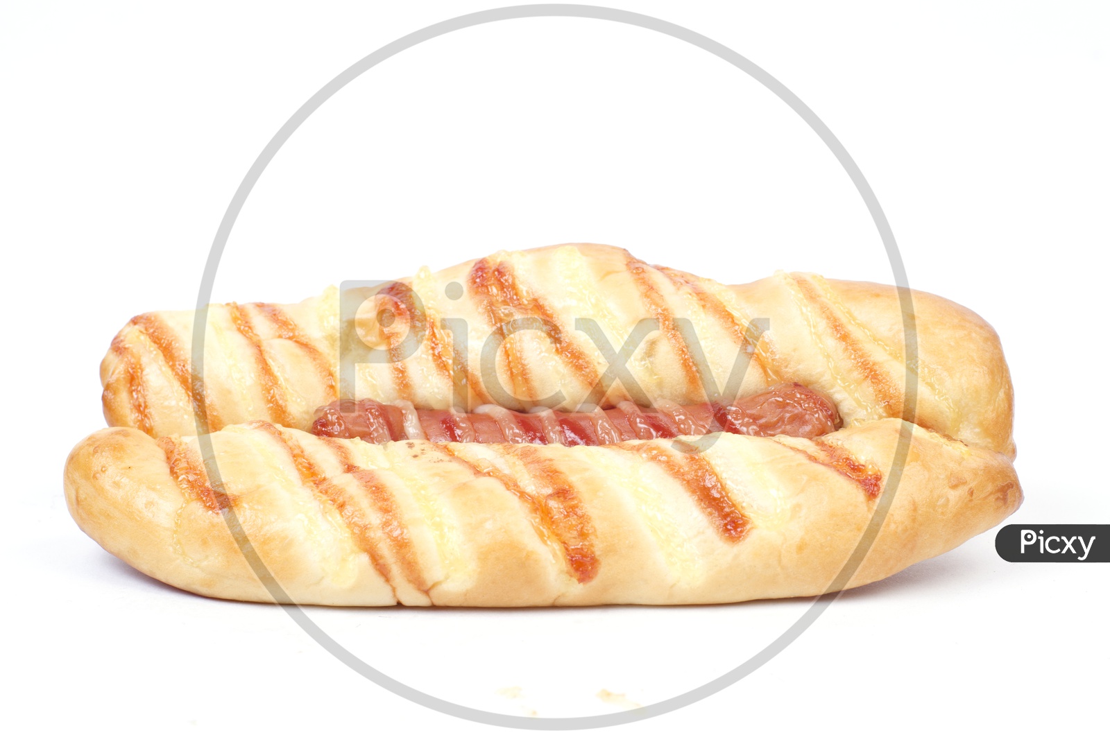 hot dog over white background