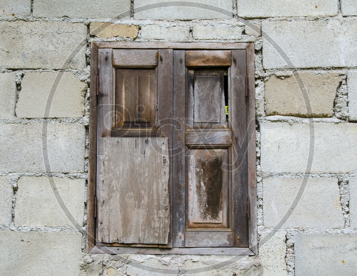 Old Vintage Window On a Wall Forming a Background