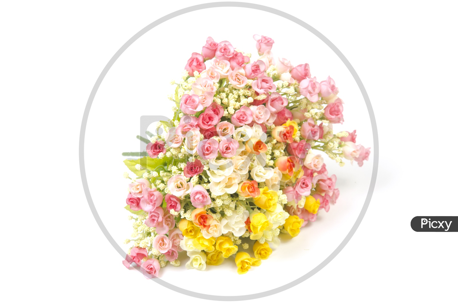 Bunch of flowers isolated on white