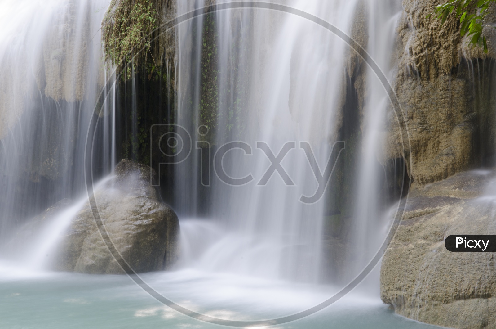 Waterfalls shallow water Silky Texture of Water Flow Over Stones