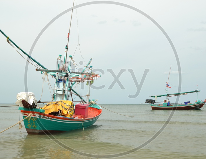 trawler or Fishing Boat  on Sea  water