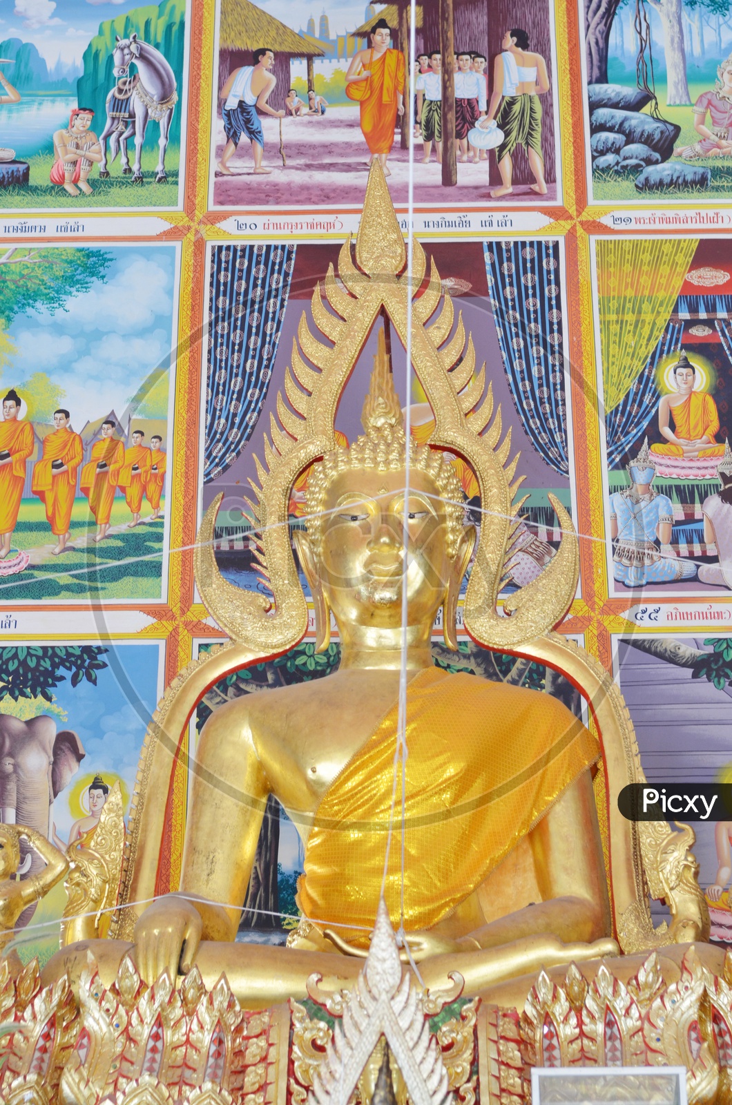 Big Golden Buddha Statue  at Wat Muang, Thailand