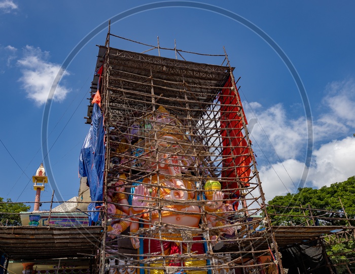 Closeup Of Khairatabad Ganesh Idol in Making 2019