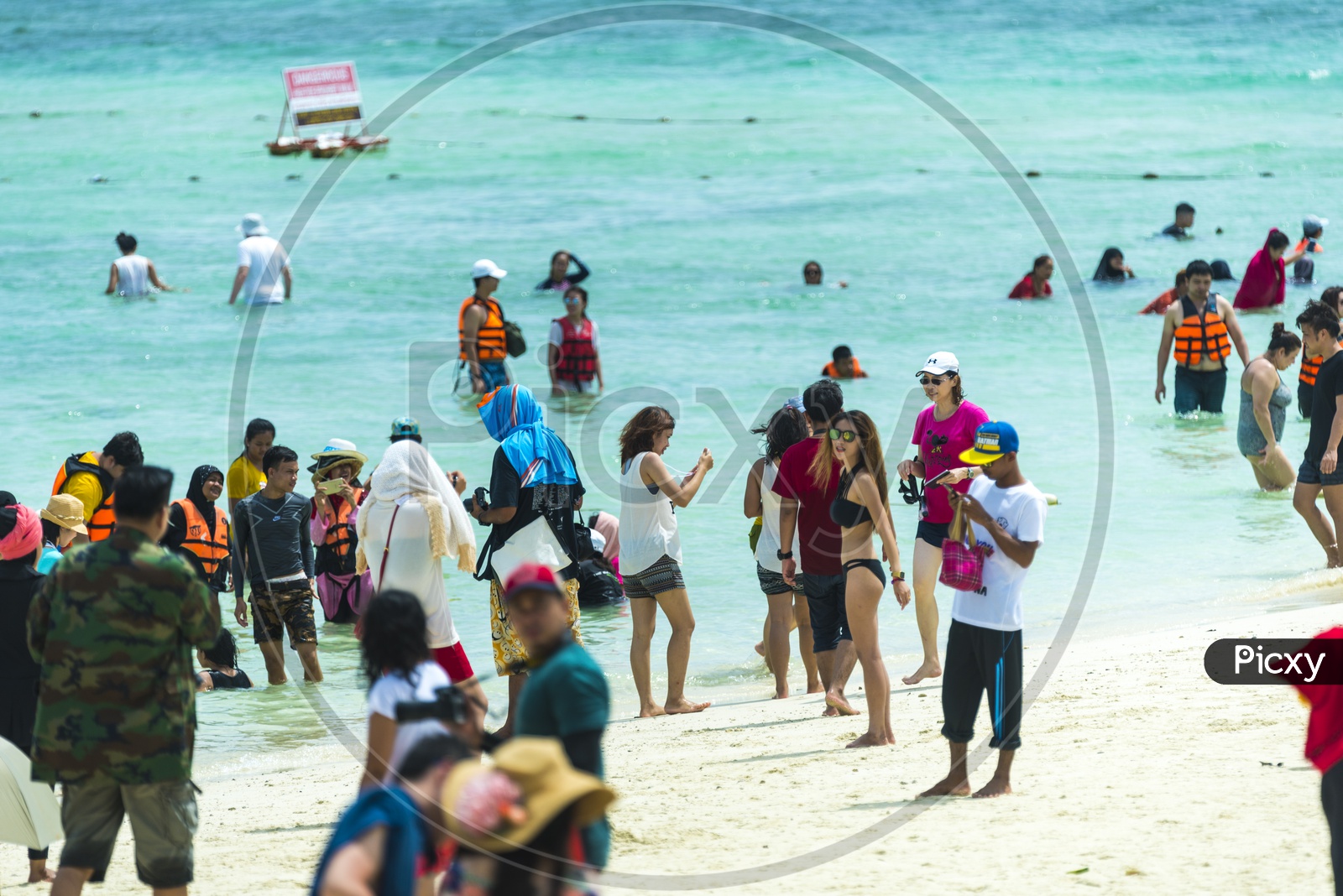 Tourists Enjoying At Phuket Beach