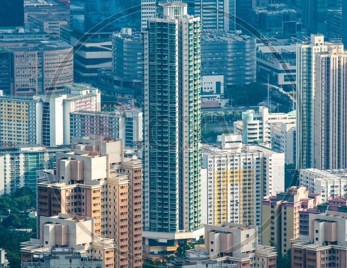modern building skyscraper in Hong Kong City