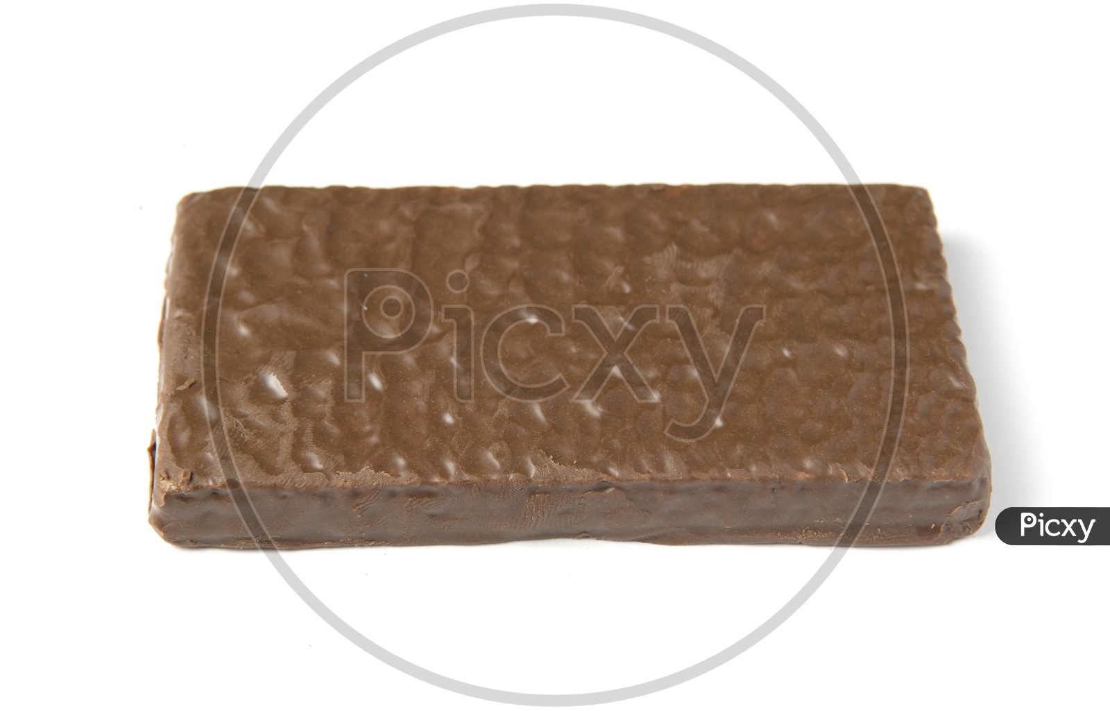 Delicious Creamy Chocolate Wafer Isolated on White Background