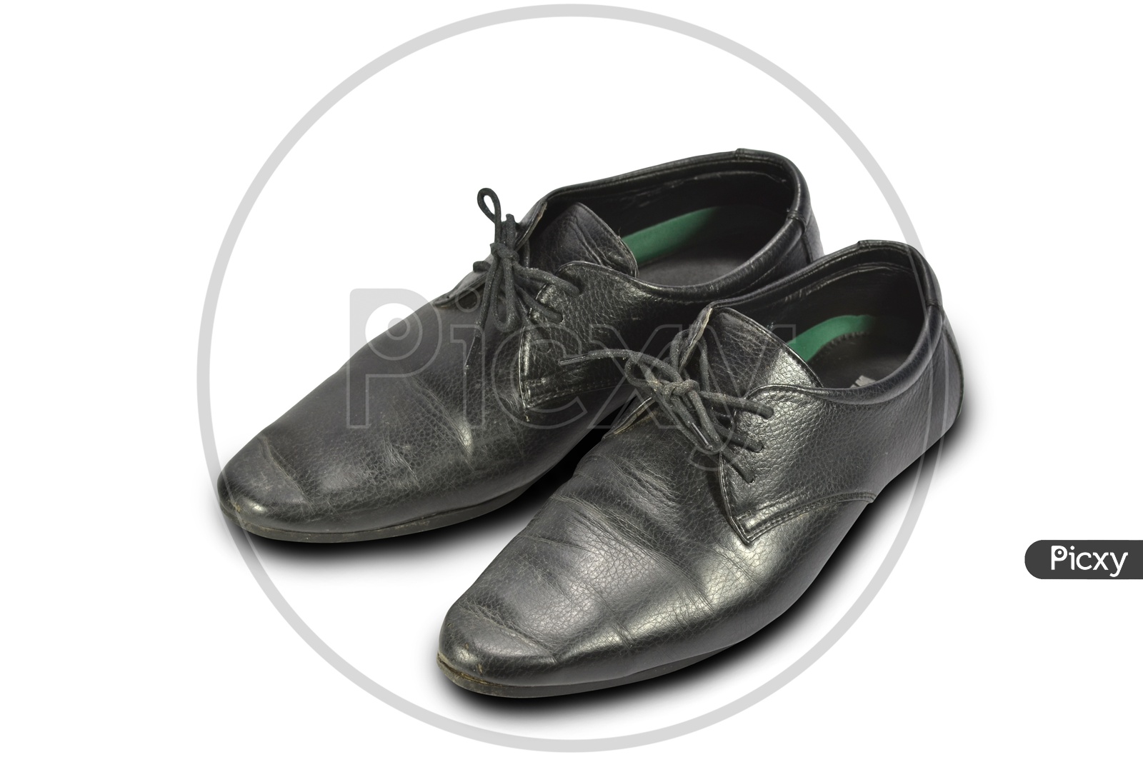 Elegant Men's Black leather Shoe Pair