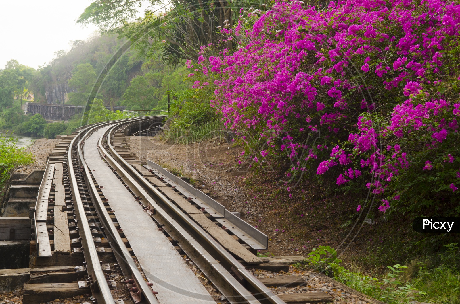 A View Of The Death Railway or The Thailand-Burma railway on World War II