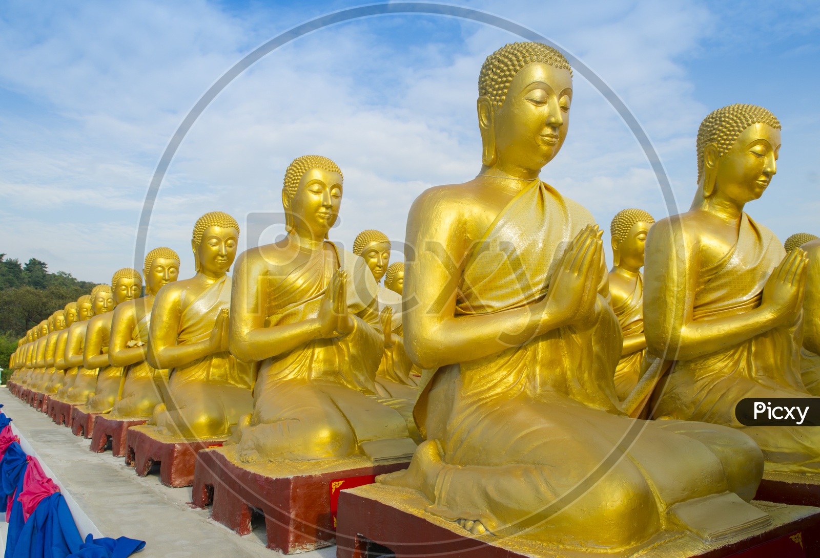 Ancient Buddha Statues At Nakhon Nayok, Thailand