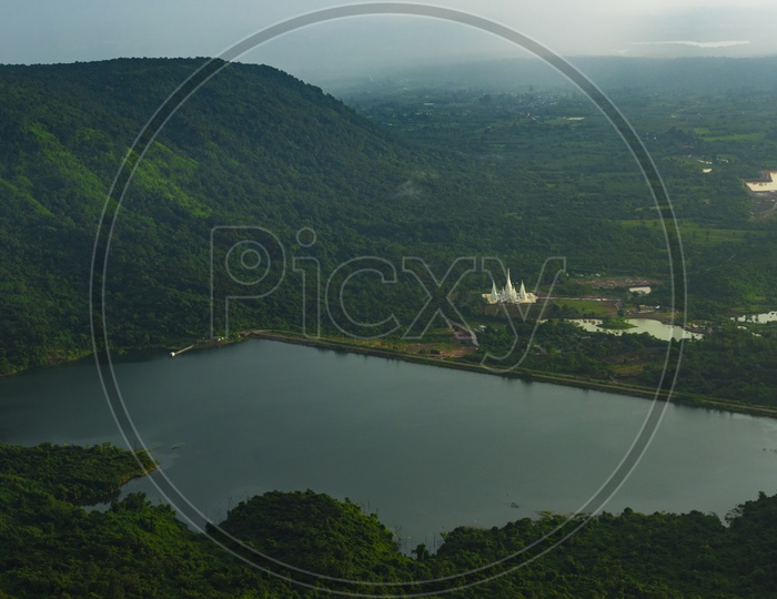 Lake in Tropical Forest Landscape View in Khao Yai National Park