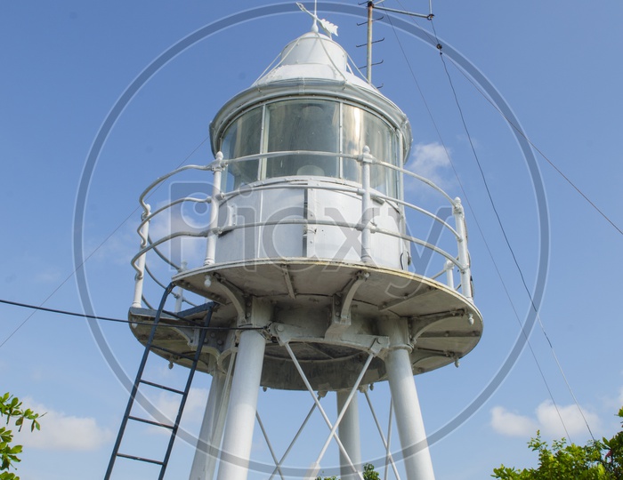 Laem Sing Lighthouse or White lighthouse  at Chanthaburi