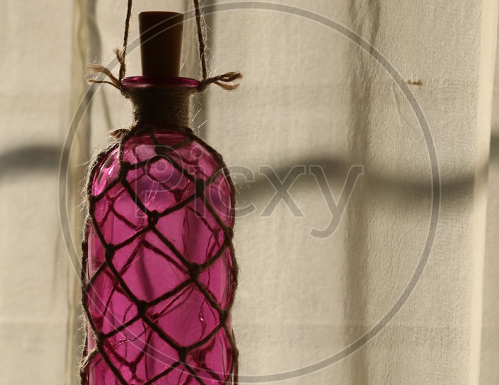 A DIY Decorative Pink bottle