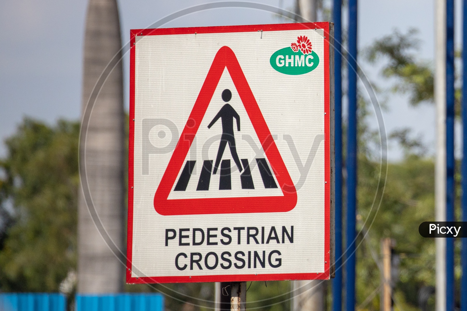 Pedestrian Crossing Sign Boards By GHMC