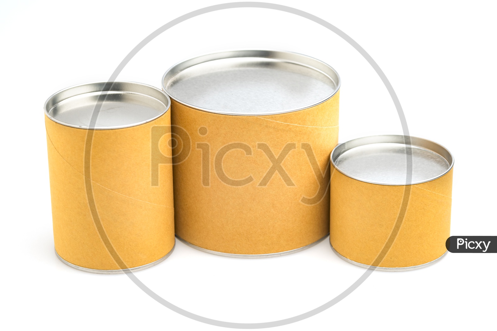 Paper Cylinder Containers  isolated on white background