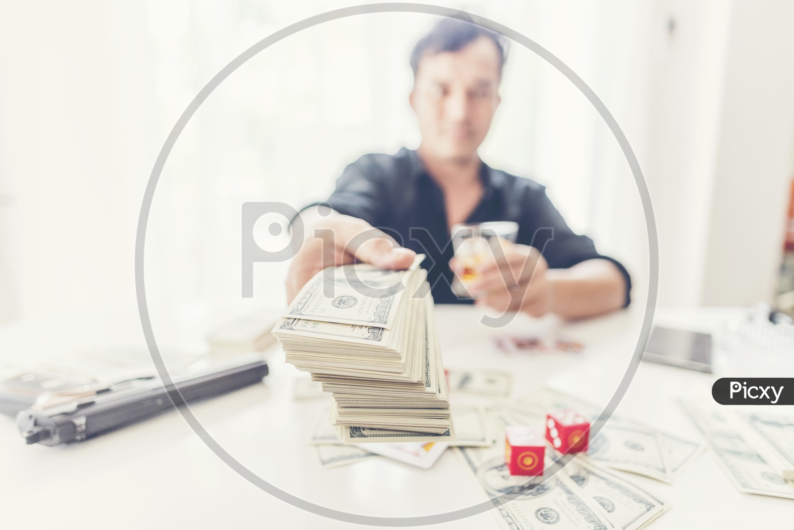Gambler Lost Money In Gambling Concept