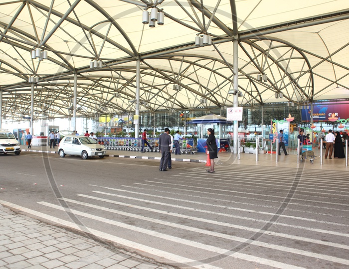 Driveway outside the Airport