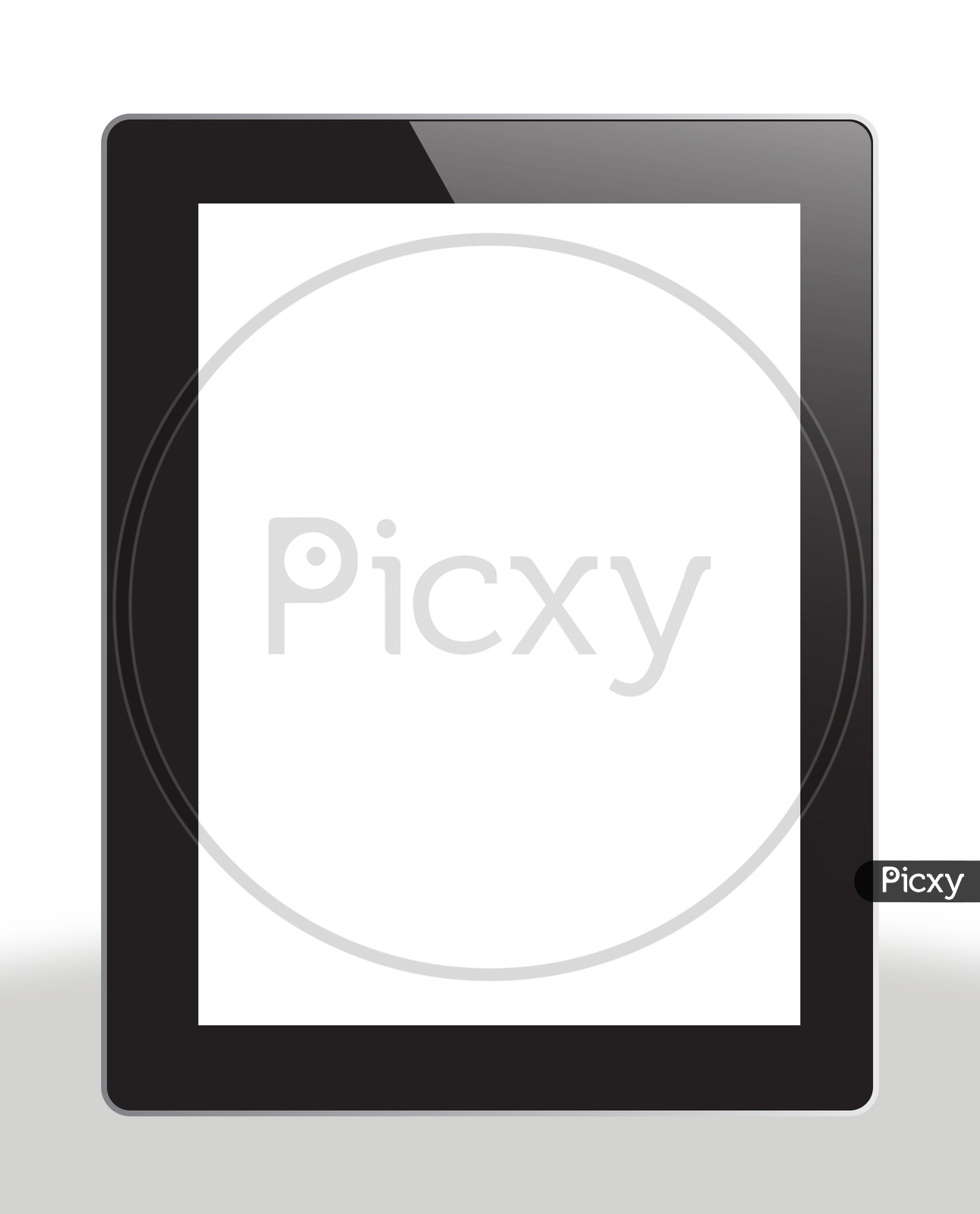 Illustration of Tab Or Tablet gadget on White background