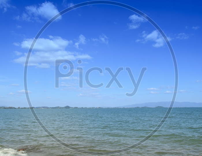 Sea With Blue Sky Background