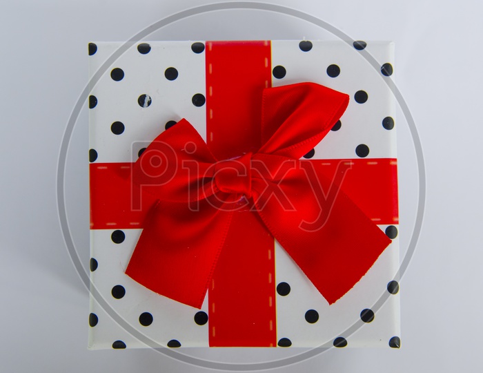 Christmas Gift Box On an isolated White background