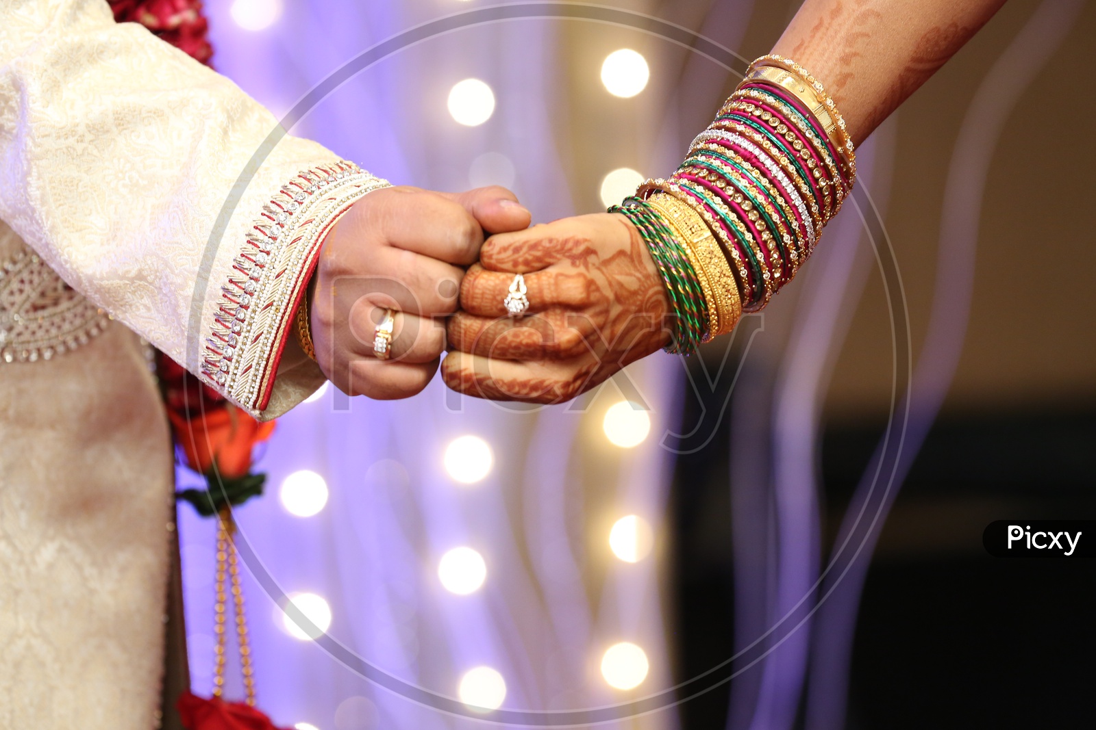 Wedding Rings of Newly Married Couple