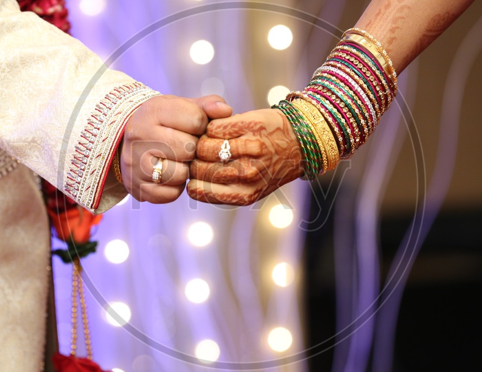 Wedding Rings of Newly Married Couple