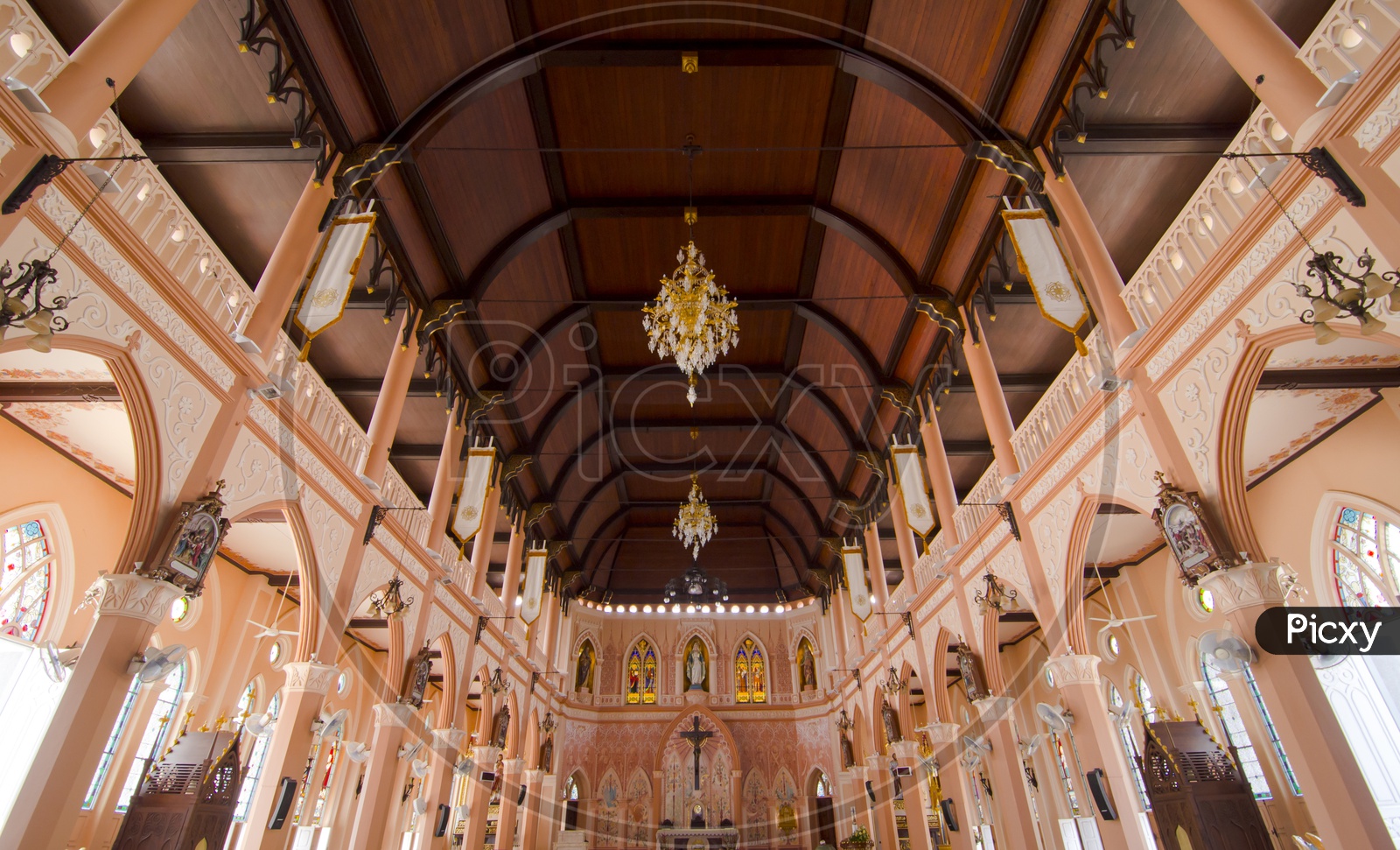 Interior of Holy Rosary Church