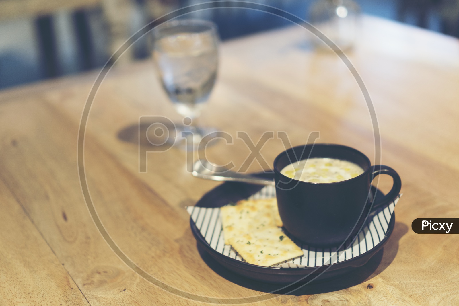 Biscuits And Coffee On Restaurant Table