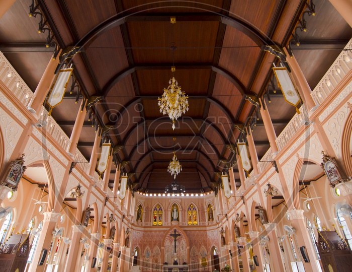 Interior of Holy Rosary Church