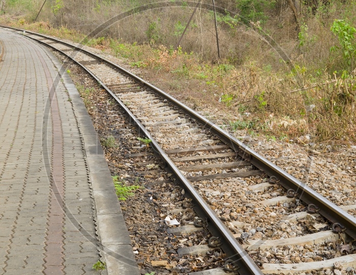 Railway Track With Turn