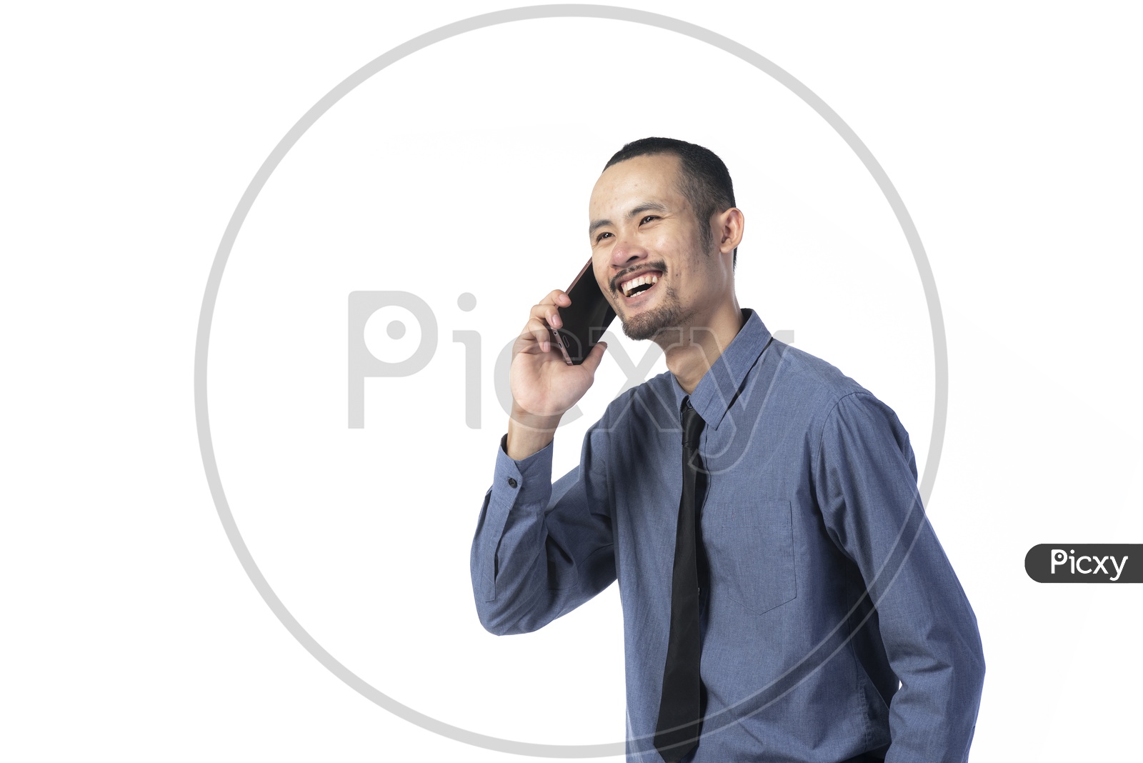Young Business Man Talking On Smartphone with Smile Face