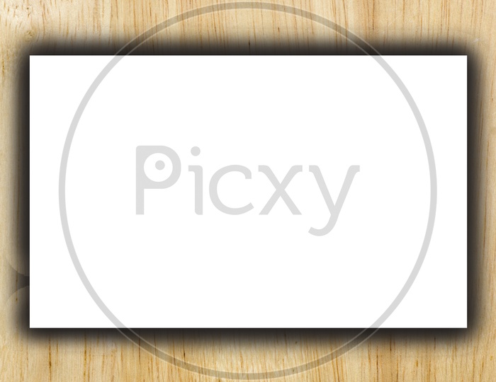 White Blank Placard Background and Wood Wall