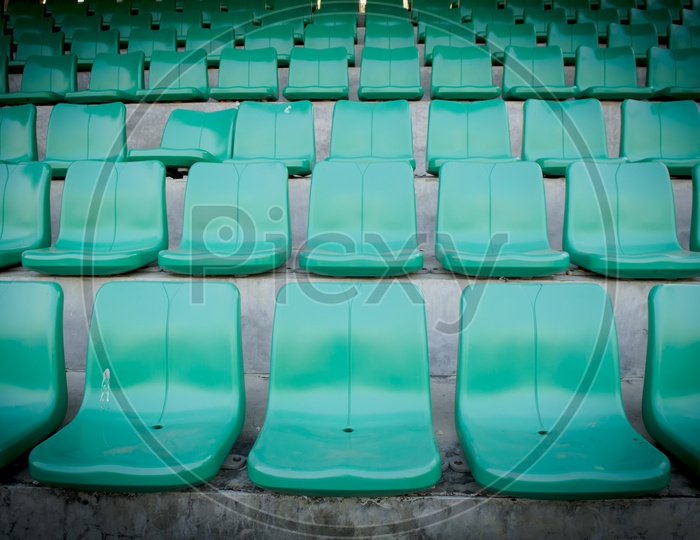 Rows of Seats in a sport stadium