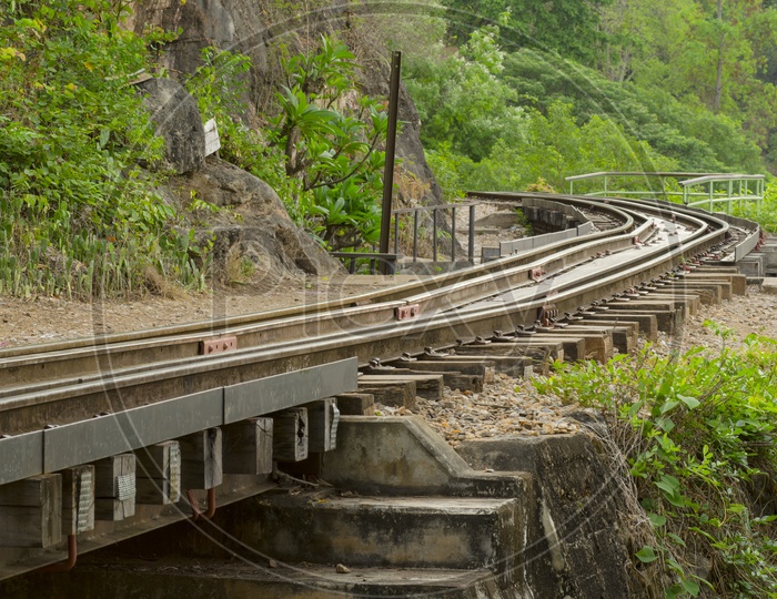 Rail Track Built During World War II in Thailand