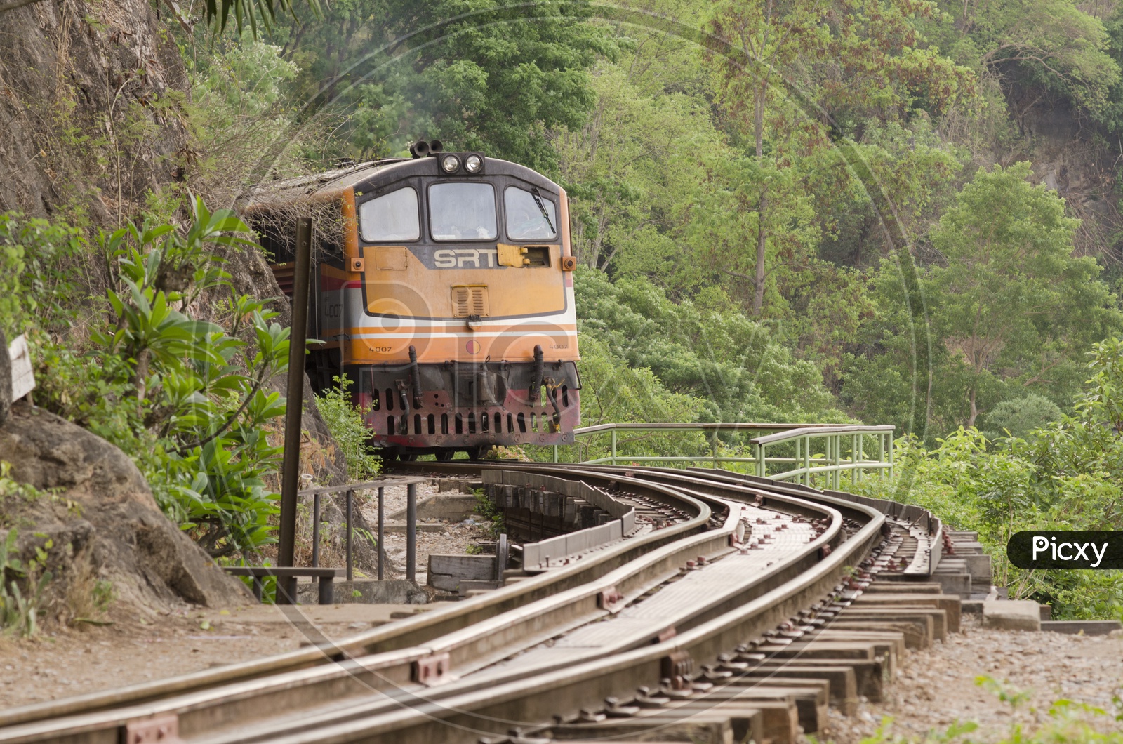Death Railway With Train on Track