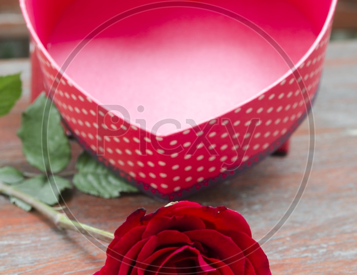 Valentine's day or Lover's Day Templates With Rose Flower And Gift Forming  a Background