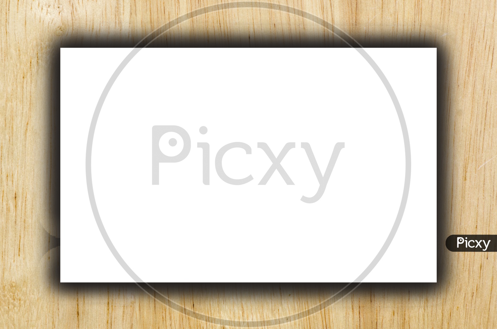 White Blank Placard Background and Wood Wall