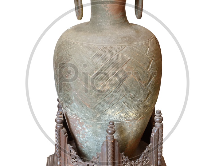 Ancient greek vase isolated on white Background