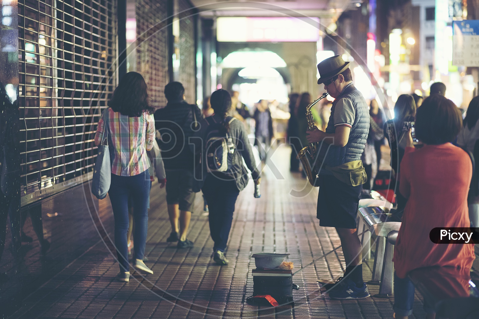 Street Artist Playing Saxophone