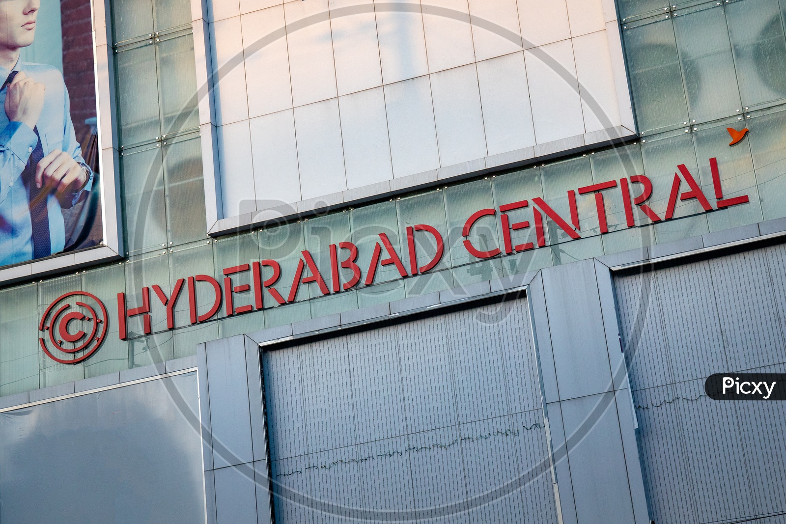 Hyderabad Central  Mall Name on Mall Facade