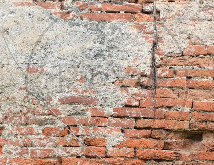 Old Ruins Of a Brick Wall Forming a background