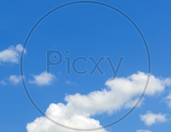 Blue sky with Cotton clouds Forming a background