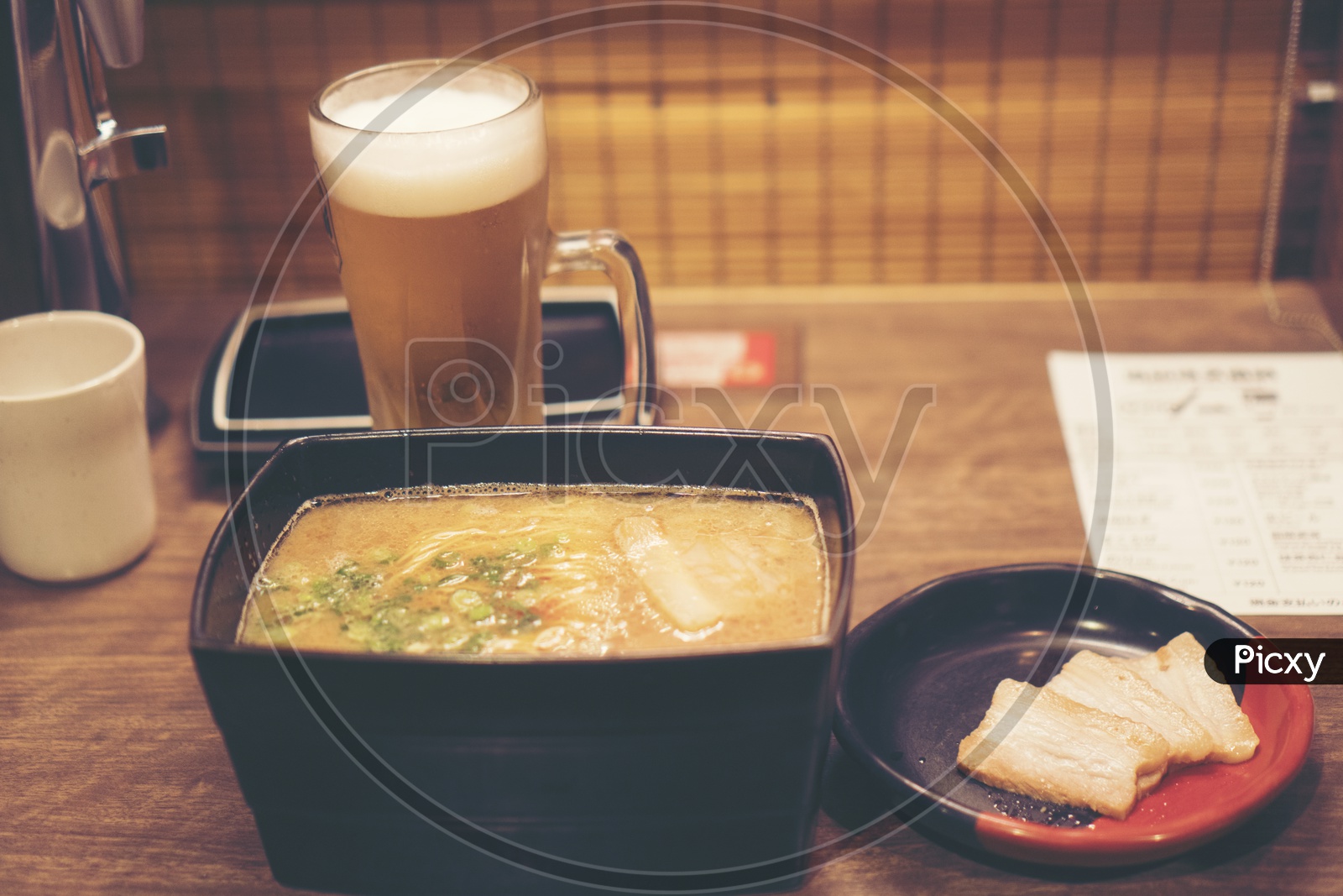 Japanese Ramen Noodles served in bowl