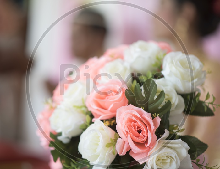 Rose Flowers in A Bouquet Forming a Background