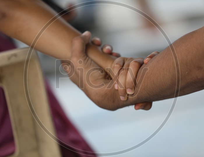 A Couple holding hands