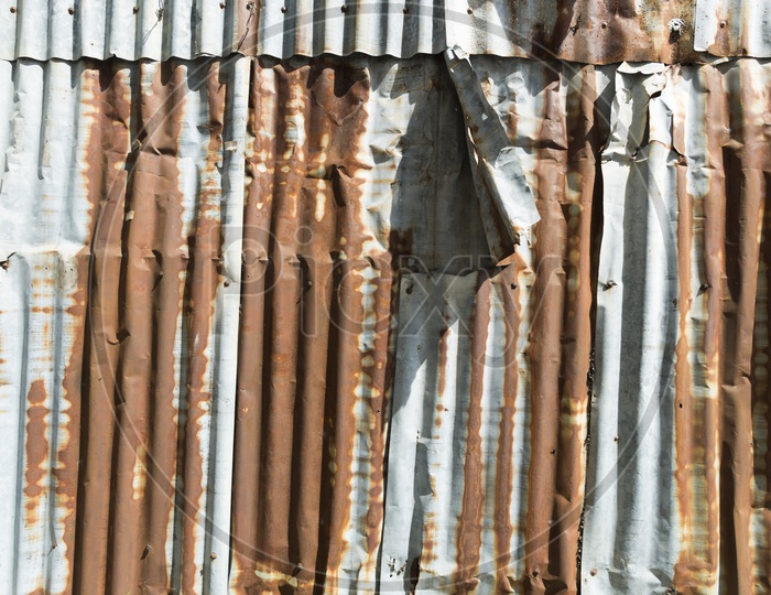 Old Rusted Iron Sheets Background